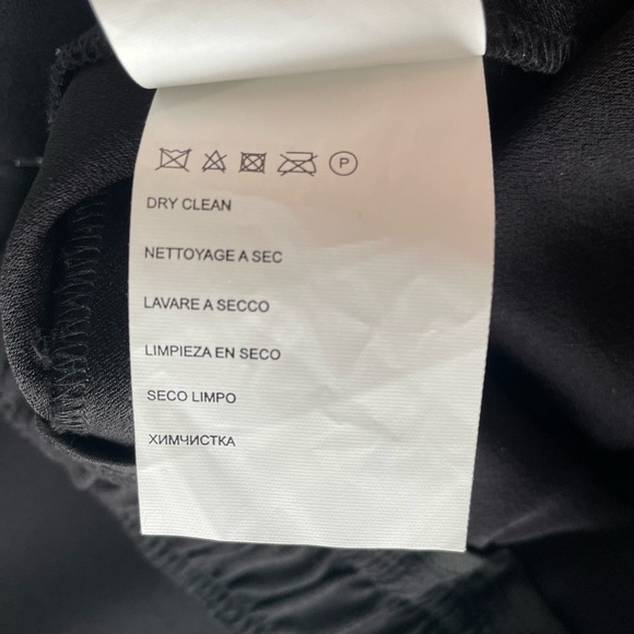 Club Monaco Size 4 Black Elasticized Waist Piping Detailed Dress Pants - Picture 6 of 7